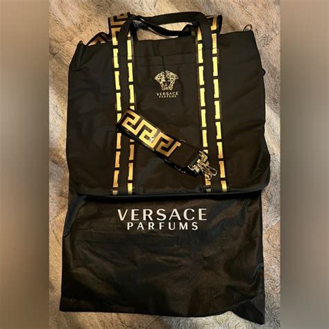 versace parfums pouch|Versace parfums black tote bag.